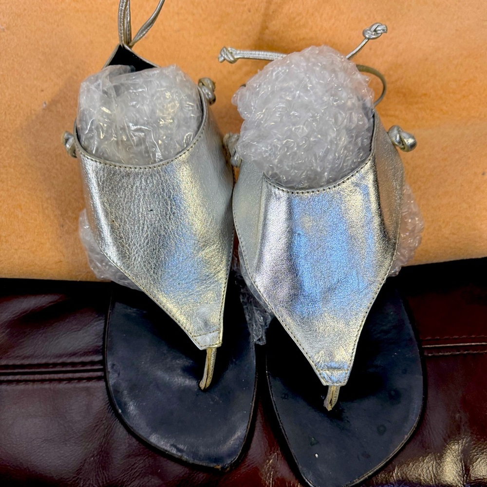 Charles Jourdan Sandals. Made in Italy. 
Size 8
Silver